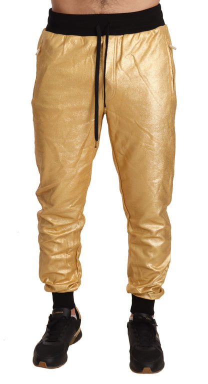 Pantalon en coton Dolce & Gabbana motif cochon doré de l'année