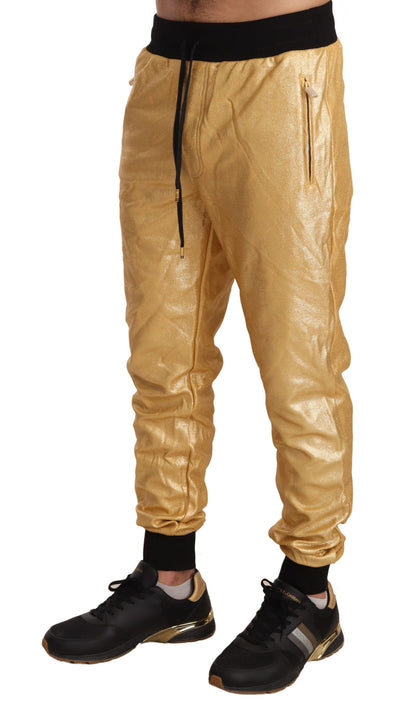 Pantalon en coton Dolce & Gabbana motif cochon doré de l'année