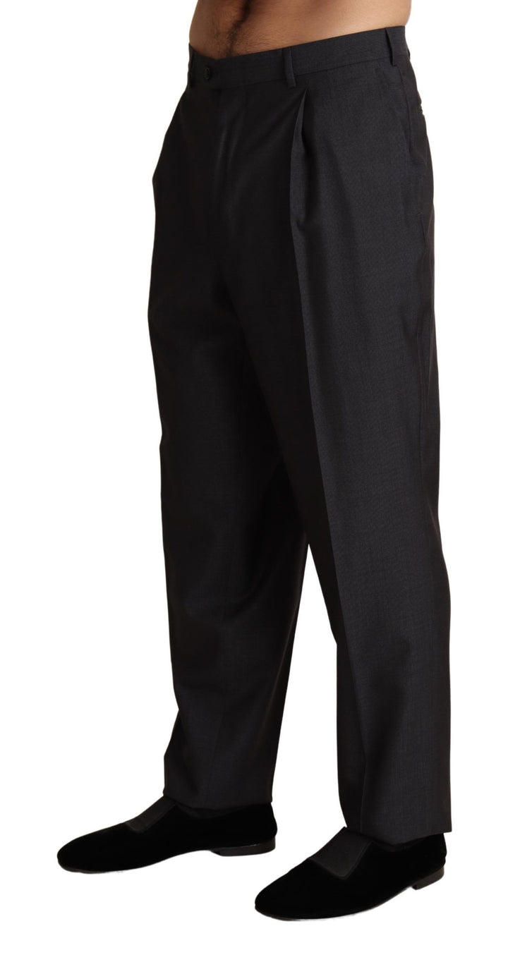 Dolce & Gabbana Pantalón de Vestir Formal de Lana Gris