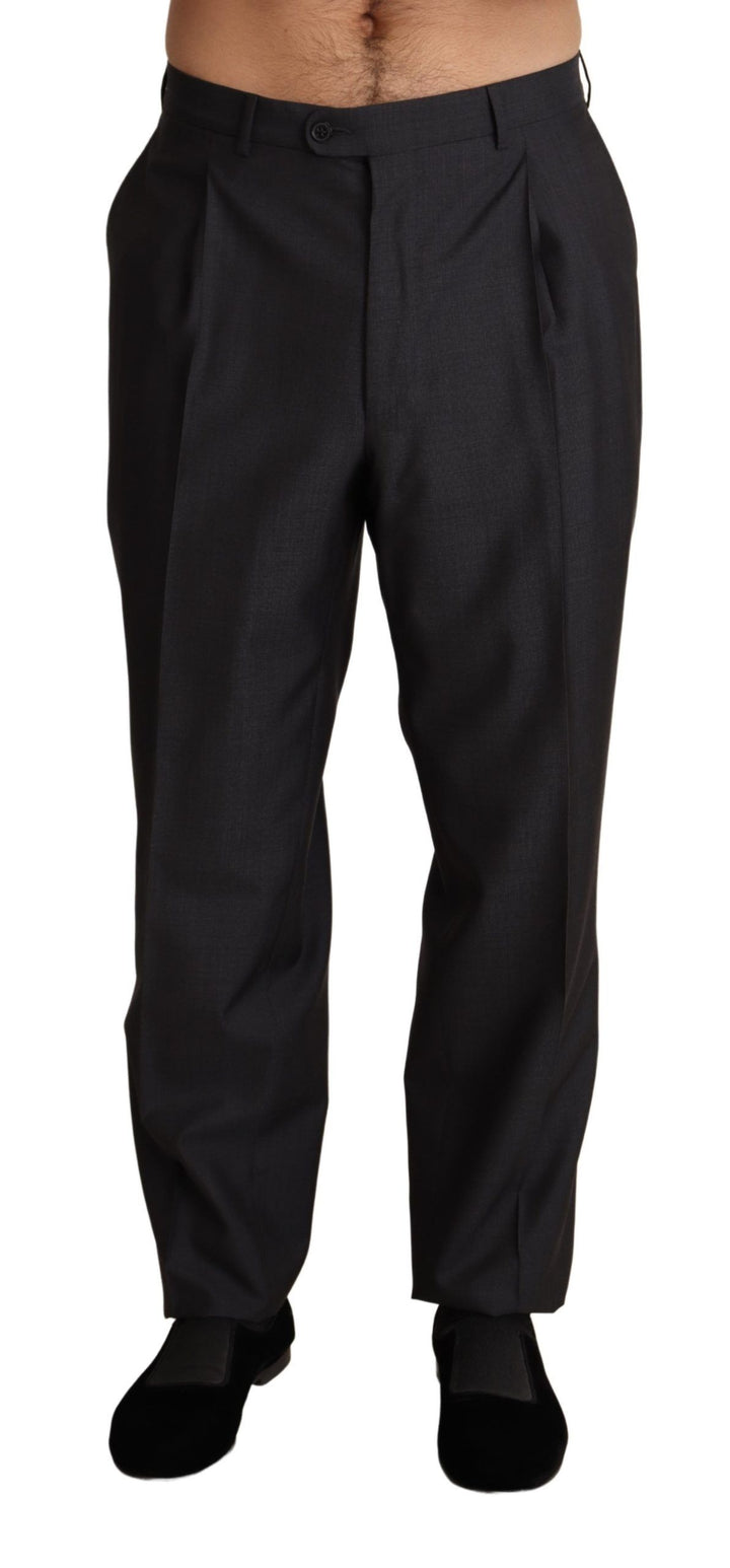 Dolce & Gabbana Pantalón de Vestir Formal de Lana Gris