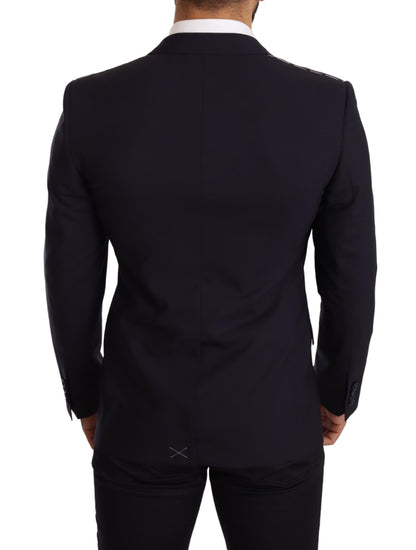 Veste MARTINI Dolce & Gabbana en laine bleu marine coupe slim