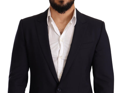 Veste MARTINI Dolce & Gabbana en laine bleu marine coupe slim