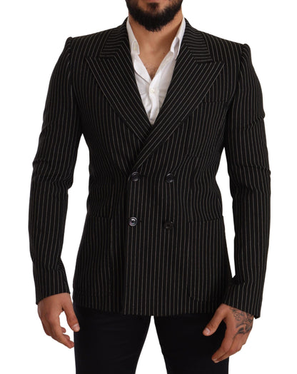 Blazer ajusté rayé noir et blanc Dolce & Gabbana