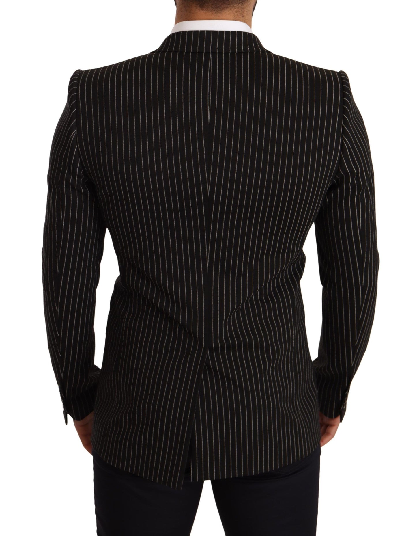 Blazer ajusté rayé noir et blanc Dolce & Gabbana