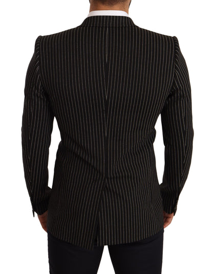 Blazer ajusté rayé noir et blanc Dolce & Gabbana
