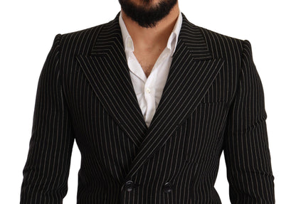 Blazer ajusté rayé noir et blanc Dolce & Gabbana