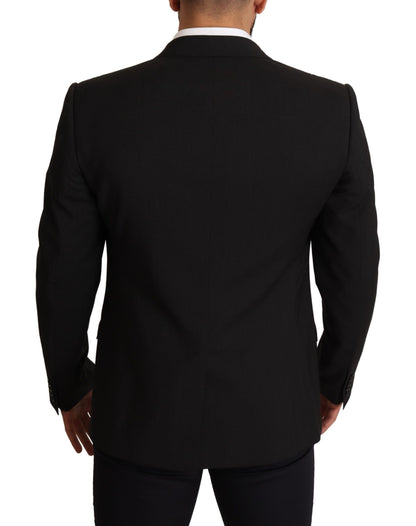 Veste de blazer Dolce & Gabbana MARTINI noire à rayures