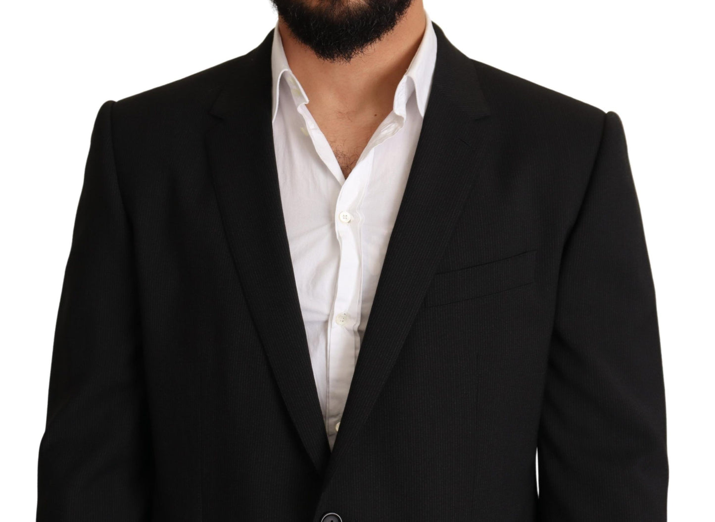 Veste de blazer Dolce & Gabbana MARTINI noire à rayures
