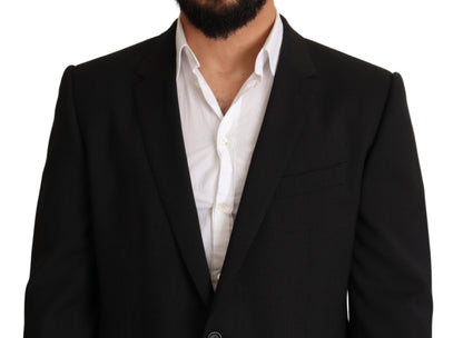 Veste de blazer Dolce & Gabbana MARTINI noire à rayures