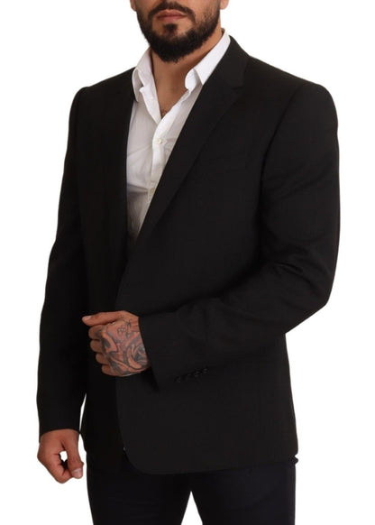 Veste de blazer Dolce & Gabbana MARTINI noire à rayures