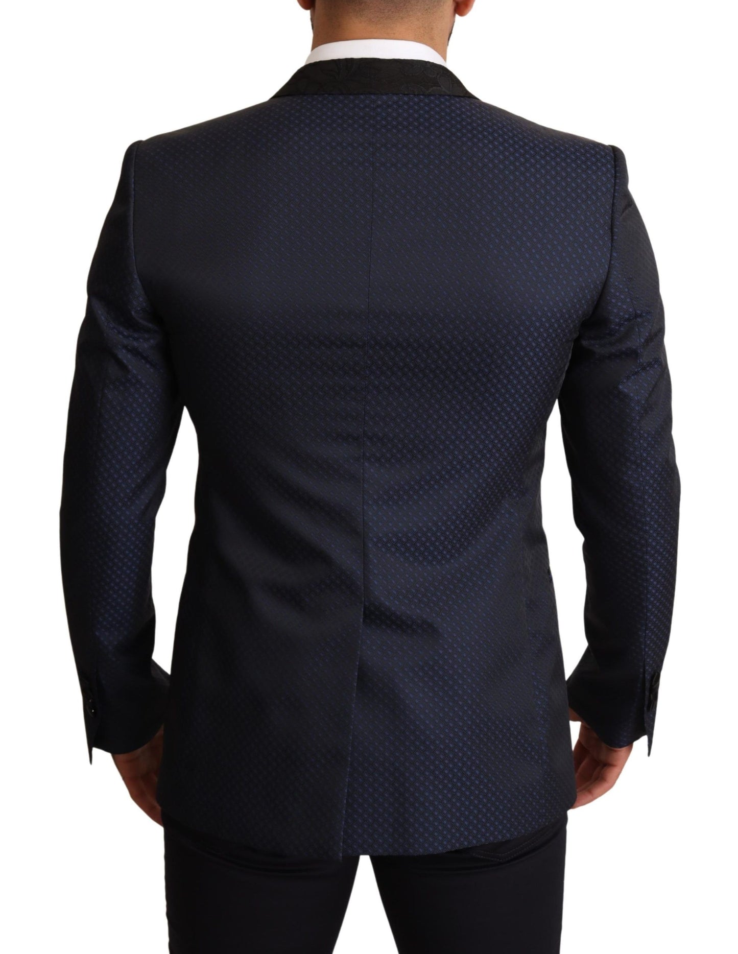 Veste de blazer Dolce & Gabbana en laine bleue coupe slim MARTINI