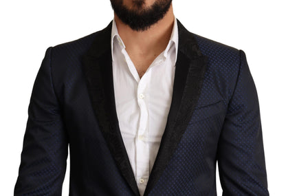 Veste de blazer Dolce & Gabbana en laine bleue coupe slim MARTINI
