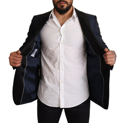 Veste de blazer Dolce & Gabbana en laine bleue coupe slim MARTINI