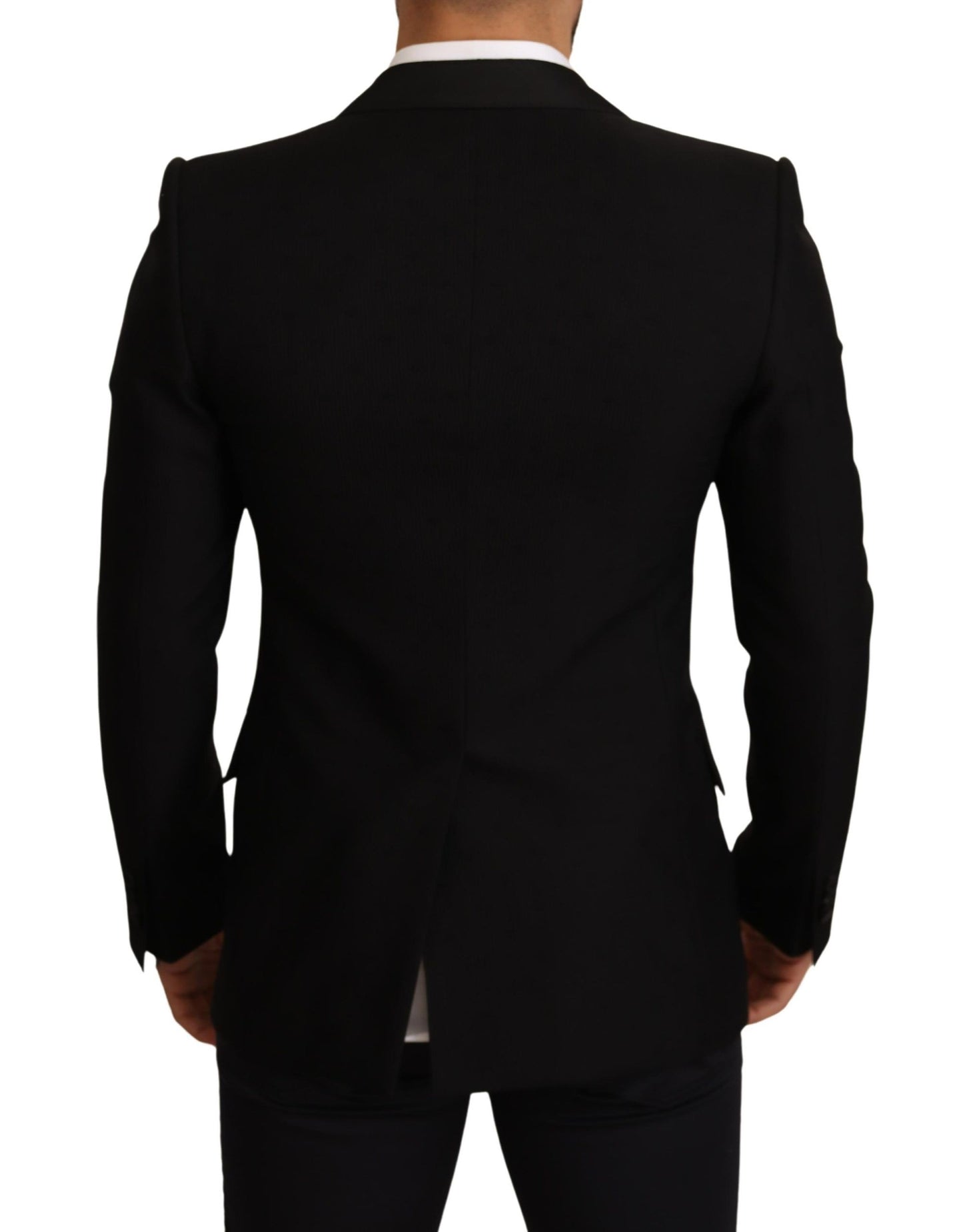 Veste blazer Dolce & Gabbana en laine noire coupe ajustée