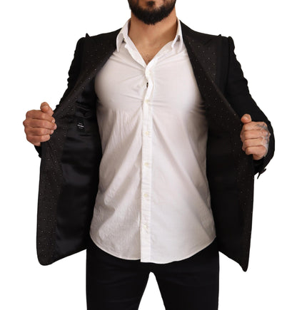 Veste blazer Dolce & Gabbana en laine noire coupe ajustée