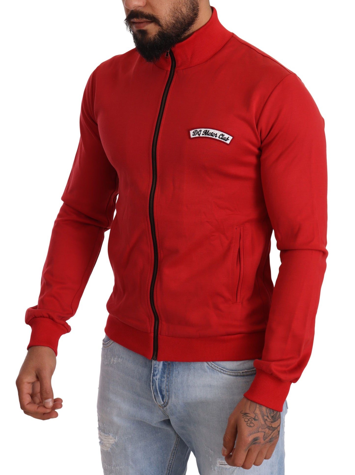 Pull extensible zippé Dolce & Gabbana DG Motor Club rouge