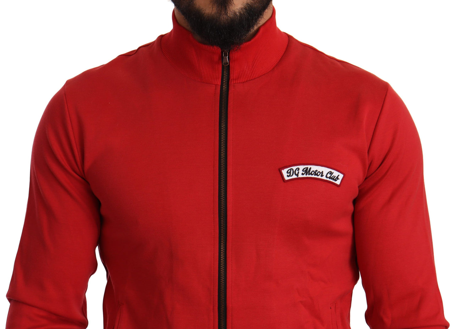 Pull extensible zippé Dolce & Gabbana DG Motor Club rouge