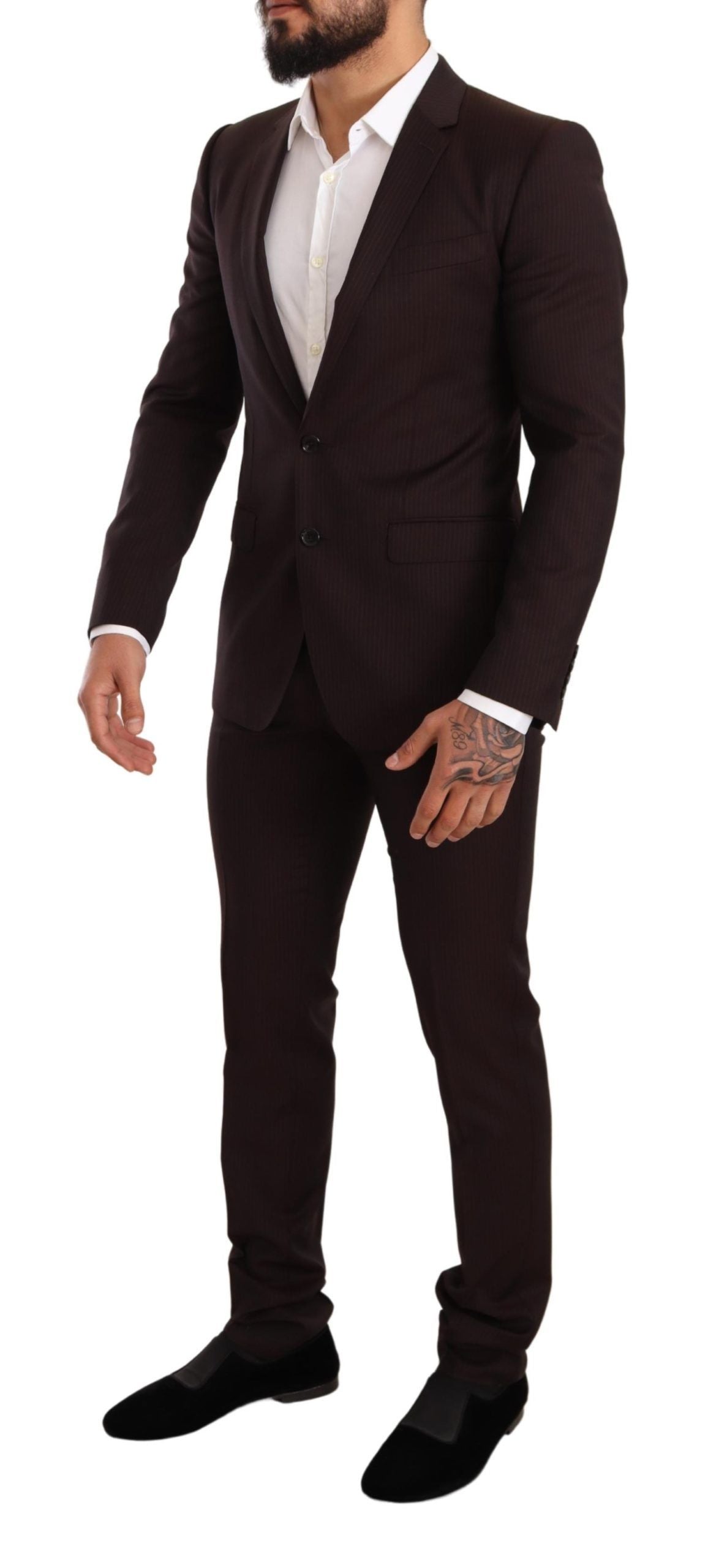 Costume ajusté MARTINI en laine bordeaux Dolce & Gabbana