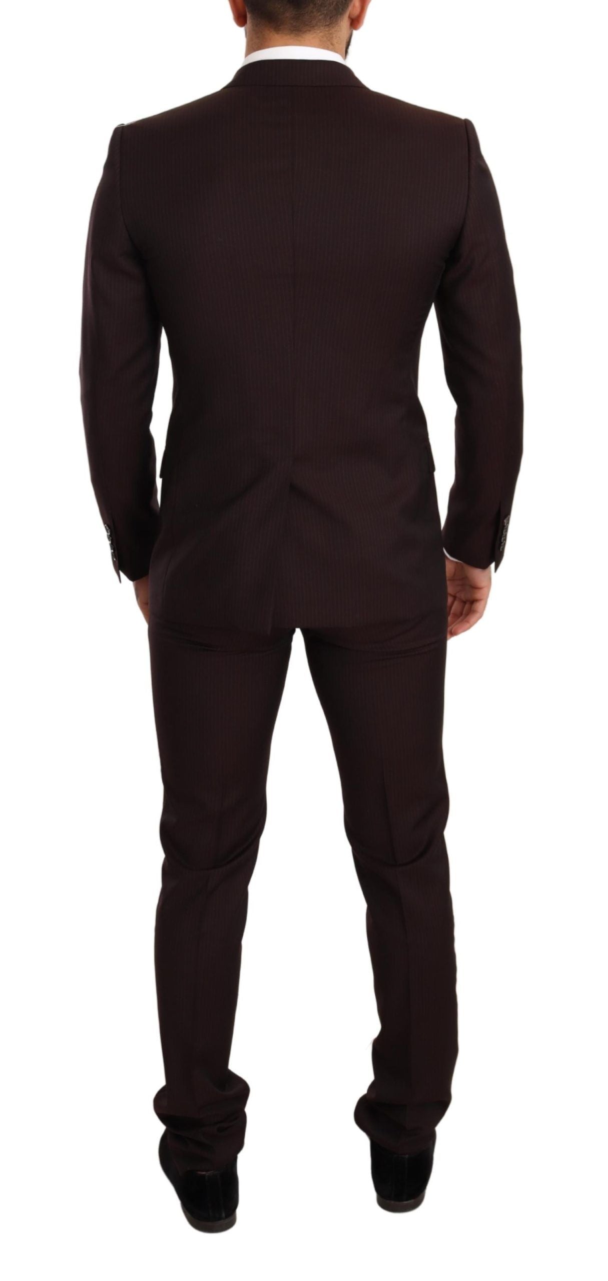 Costume ajusté MARTINI en laine bordeaux Dolce & Gabbana