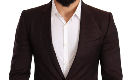 Costume ajusté MARTINI en laine bordeaux Dolce & Gabbana
