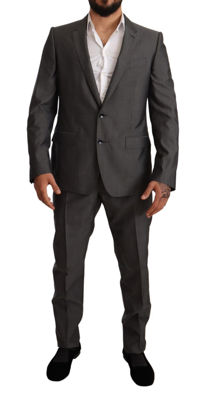 Ensemble de costume Dolce & Gabbana gris métallisé MARTINI coupe ajustée
