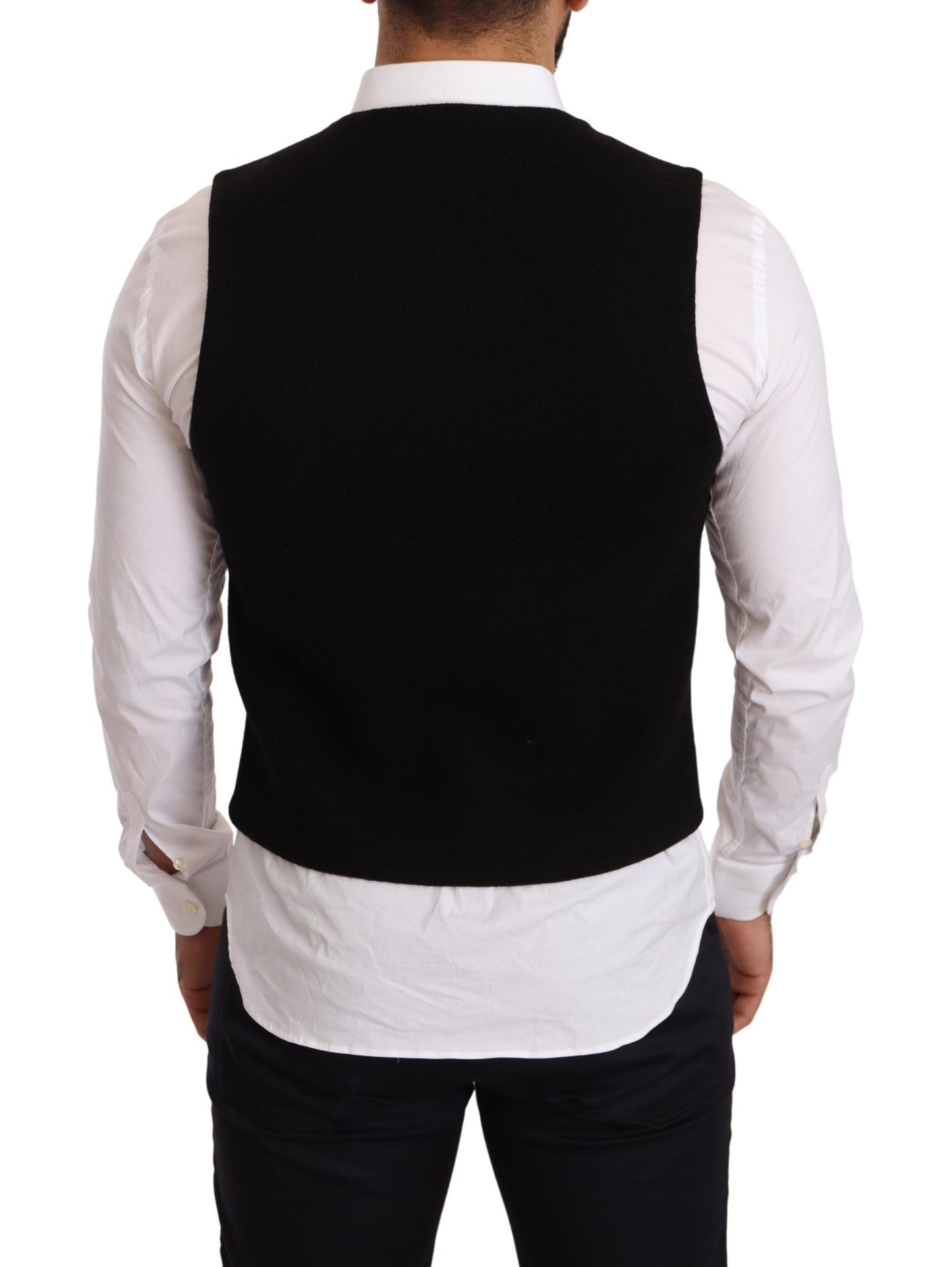 Gilet droit Dolce & Gabbana en coton noir