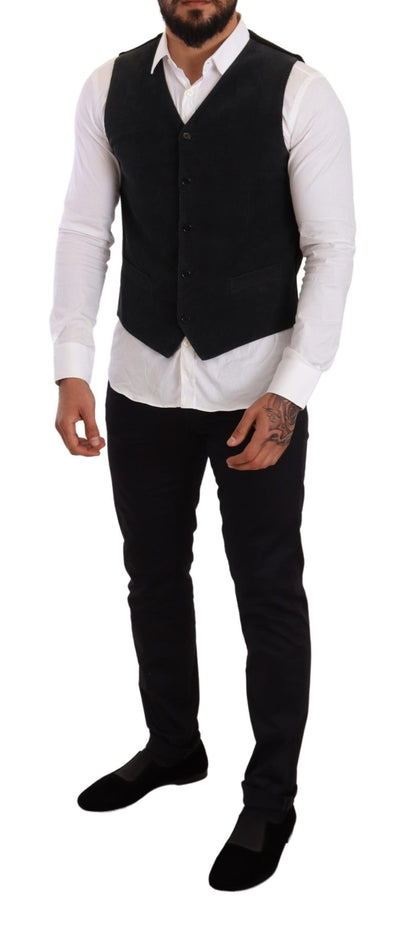 Gilet droit Dolce & Gabbana en coton noir