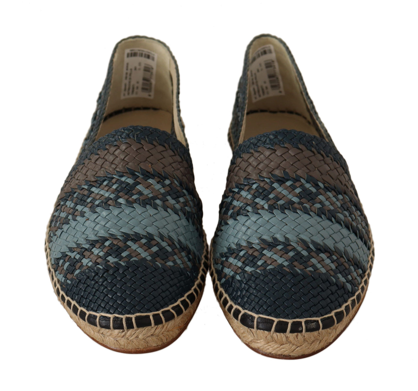 Chaussures espadrilles Dolce & Gabbana en bison bleu-gris à enfiler