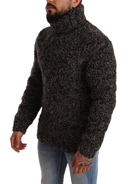 Pull en maille à col roulé Dolce & Gabbana en mélange de laine gris