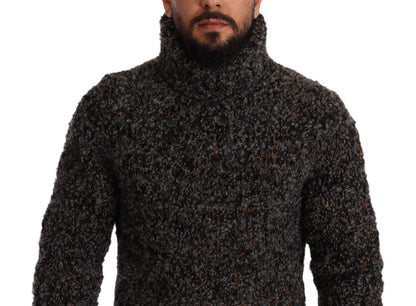 Pull en maille à col roulé Dolce & Gabbana en mélange de laine gris