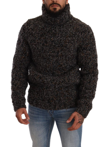 Pull en maille à col roulé Dolce & Gabbana en mélange de laine gris