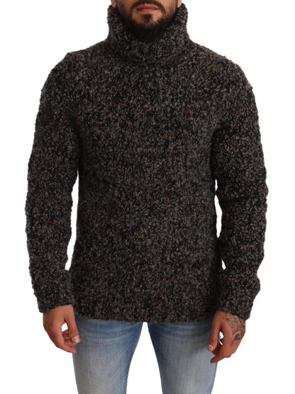 Pull en maille à col roulé Dolce & Gabbana en mélange de laine gris