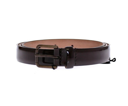 Dolce & Gabbana Ceinture en cuir marron à logo