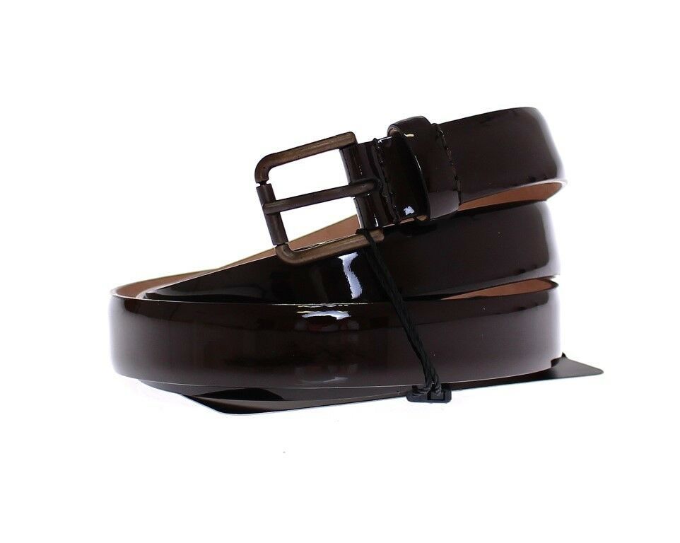 Dolce & Gabbana Ceinture en cuir marron à logo