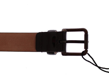 Dolce & Gabbana Ceinture en cuir marron à logo