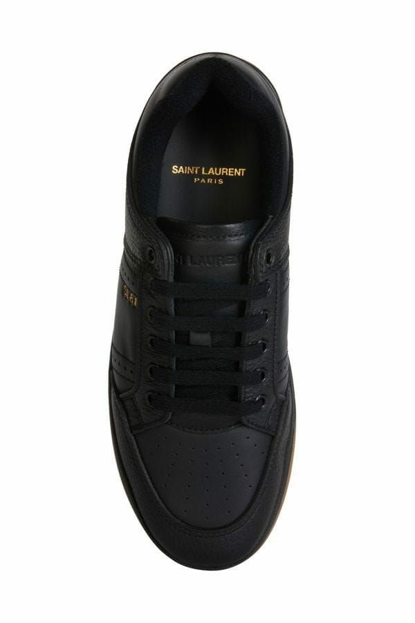 Baskets basses Saint Laurent en cuir de veau noir