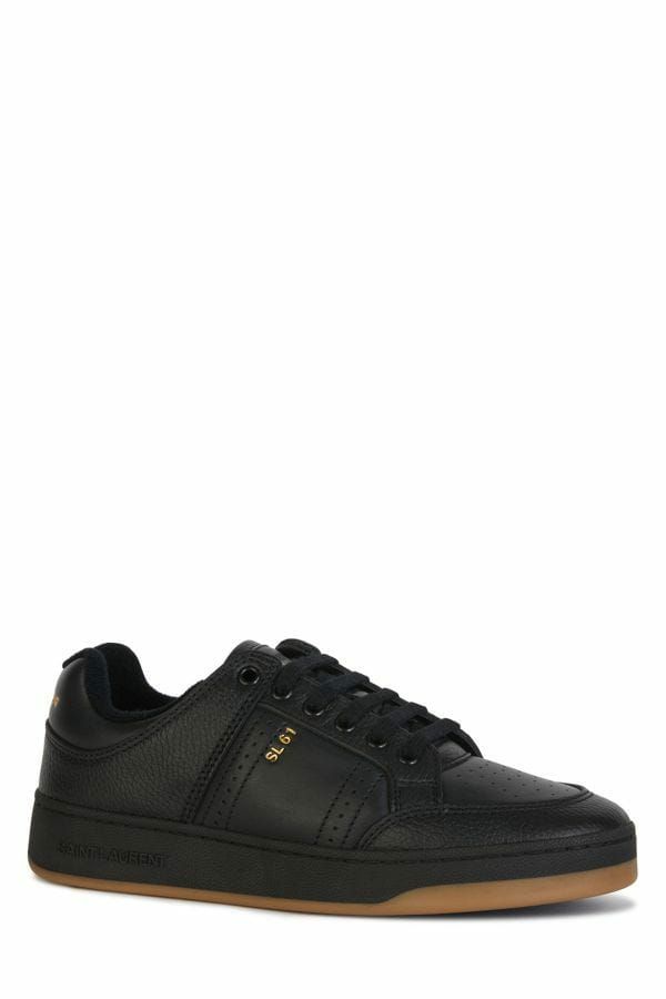 Baskets basses Saint Laurent en cuir de veau noir