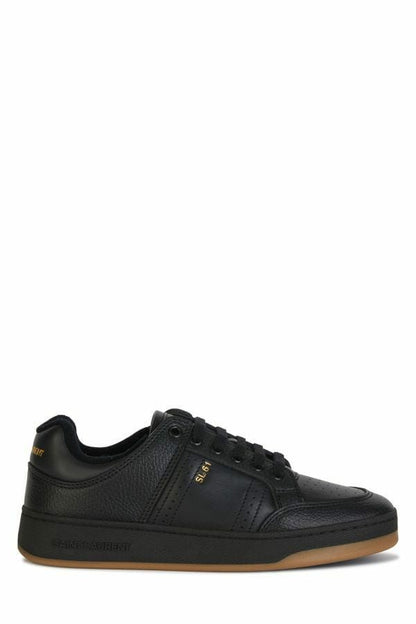 Baskets basses Saint Laurent en cuir de veau noir