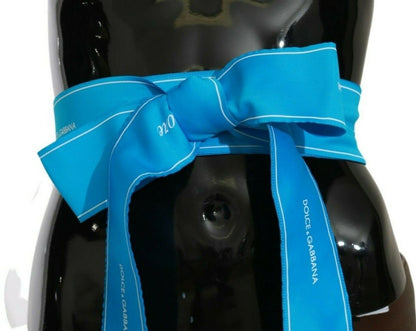Ceinture large à nœud en ruban bleu Dolce & Gabbana