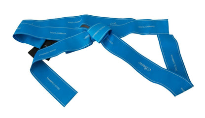 Ceinture large à nœud en ruban bleu Dolce & Gabbana