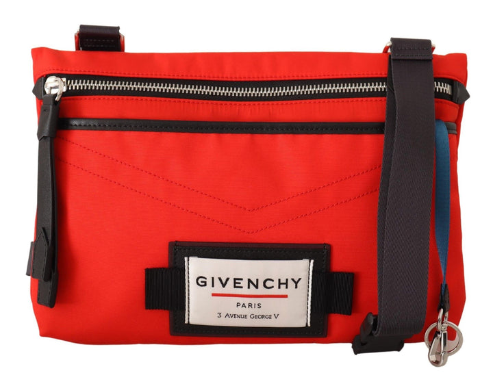 Bolso Cruzado Plano Downtown de Poliamida Roja de Givenchy