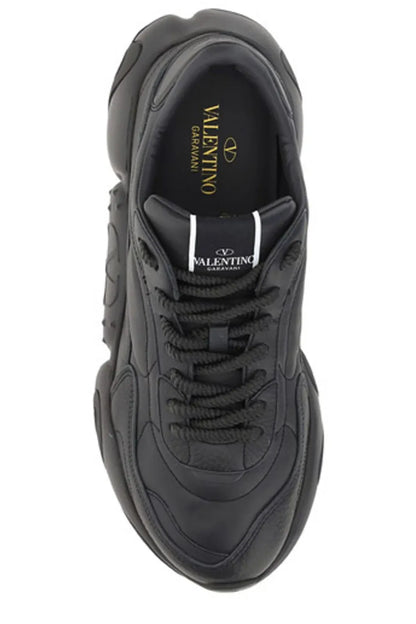 Baskets Valentino Garavani en cuir de veau noir
