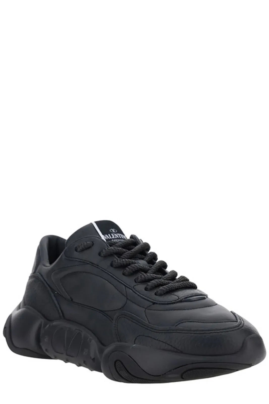 Baskets Valentino Garavani en cuir de veau noir