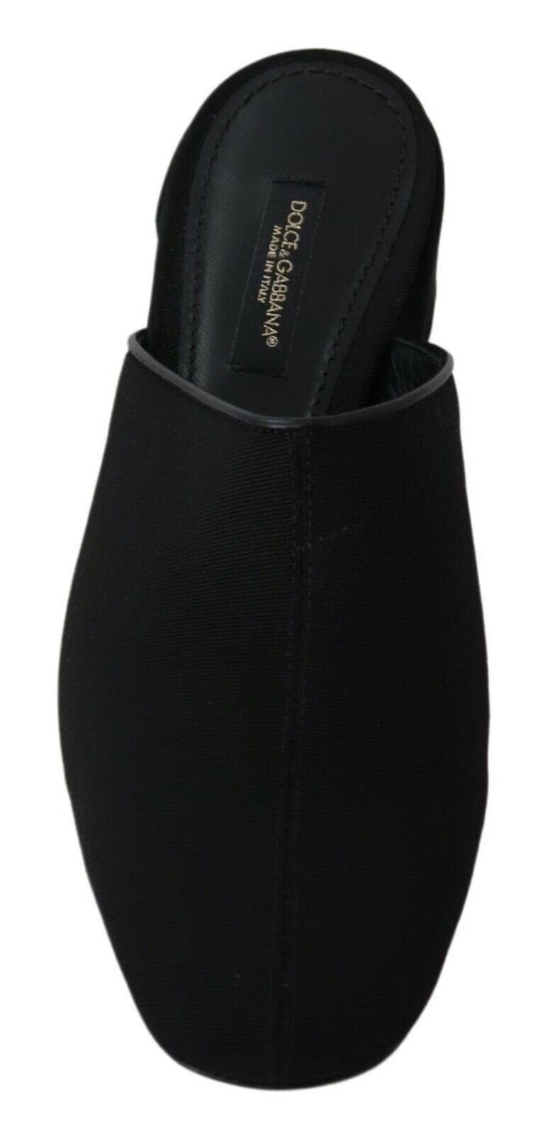 Sandales plates Dolce & Gabbana en gros-grain noir pour femme