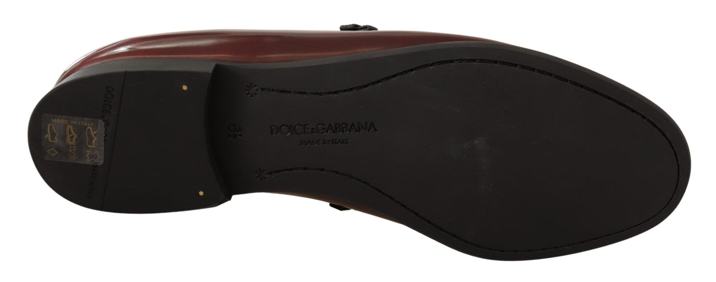 Chaussures richelieu Dolce & Gabbana en cuir verni bordeaux