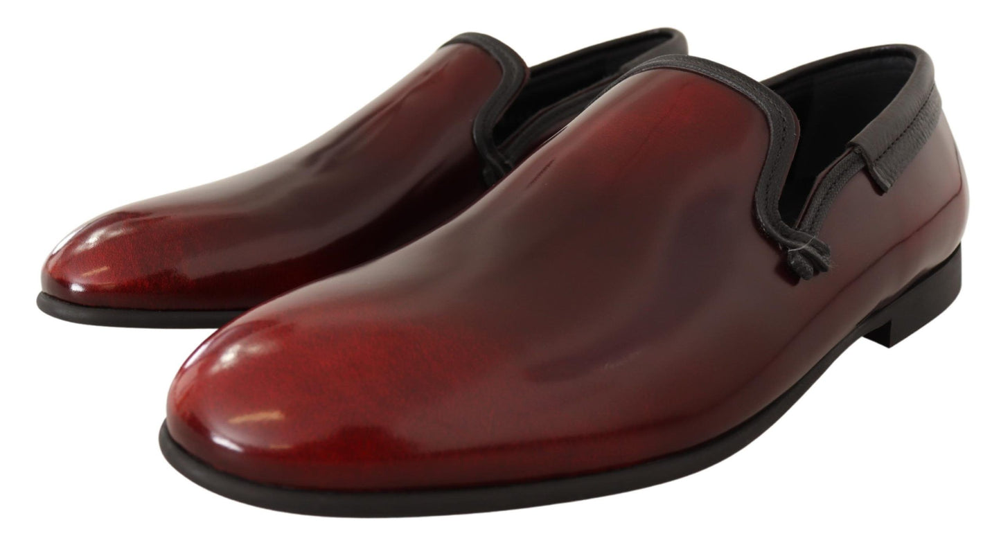 Chaussures richelieu Dolce & Gabbana en cuir verni bordeaux