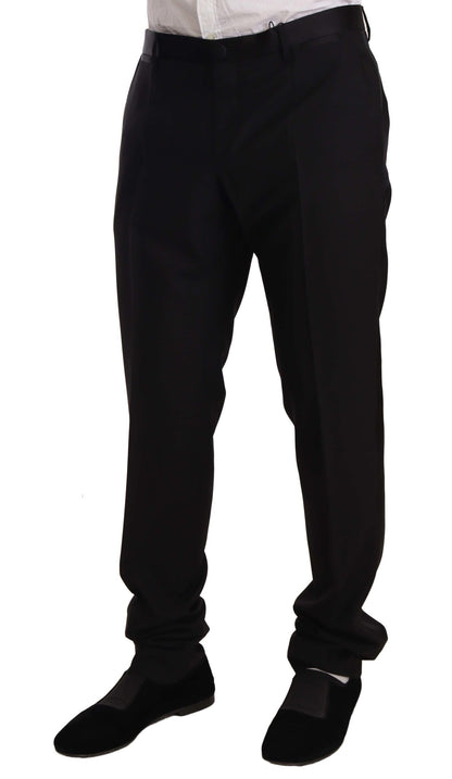 Pantalon de smoking formel en laine noire Dolce & Gabbana