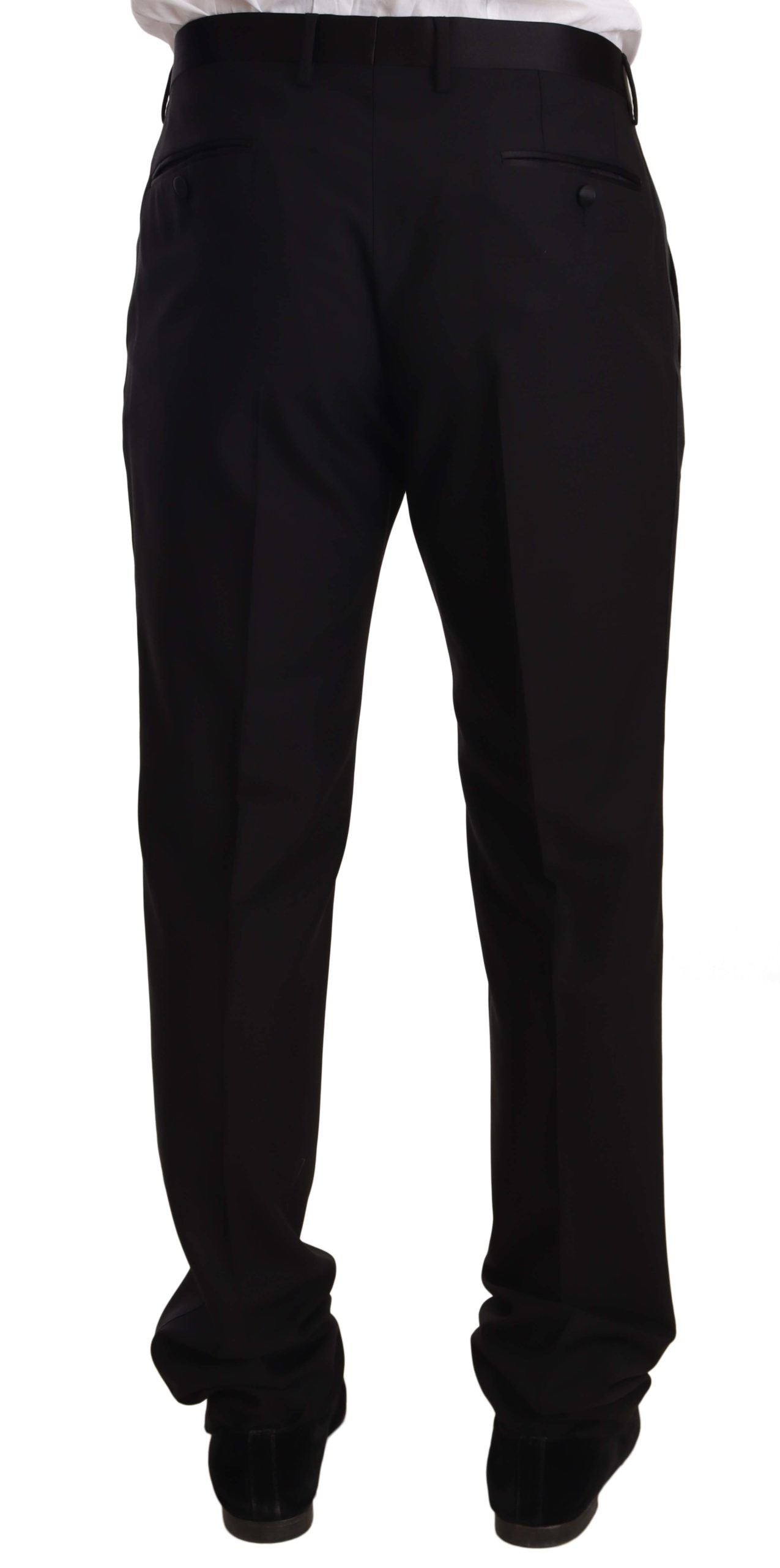 Pantalon de smoking formel en laine noire Dolce & Gabbana