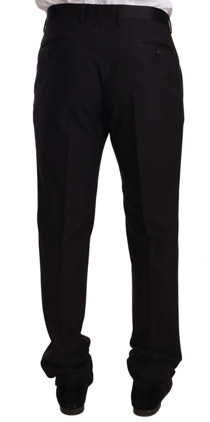 Pantalon de smoking formel en laine noire Dolce & Gabbana