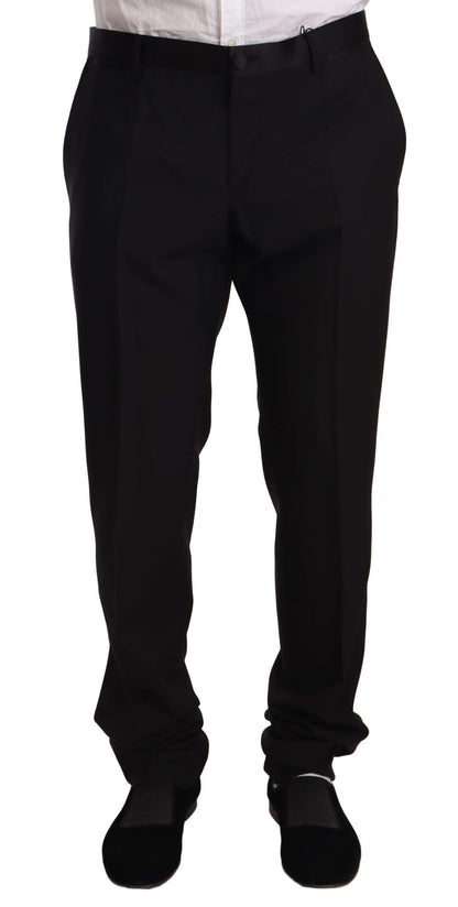 Pantalon de smoking formel en laine noire Dolce & Gabbana
